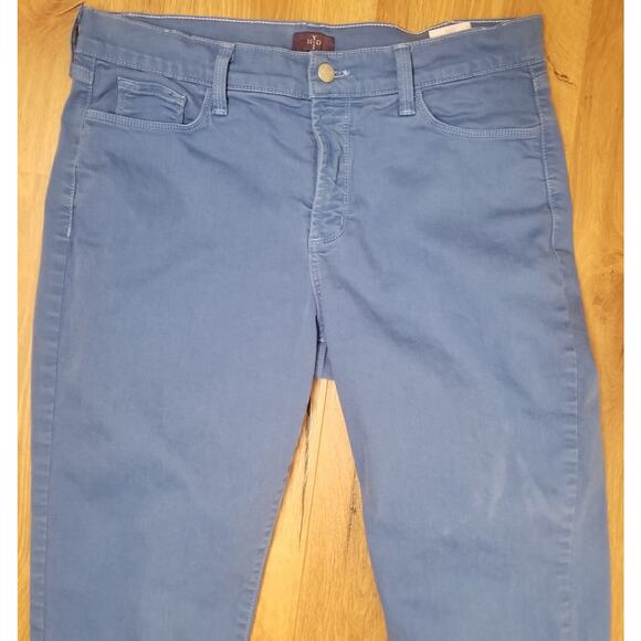 NYDJ - Not Your Daughter's Jeans Blue Denim Cotton Crop Pants, Size 12 (34”x20”) - Picture 3 of 12